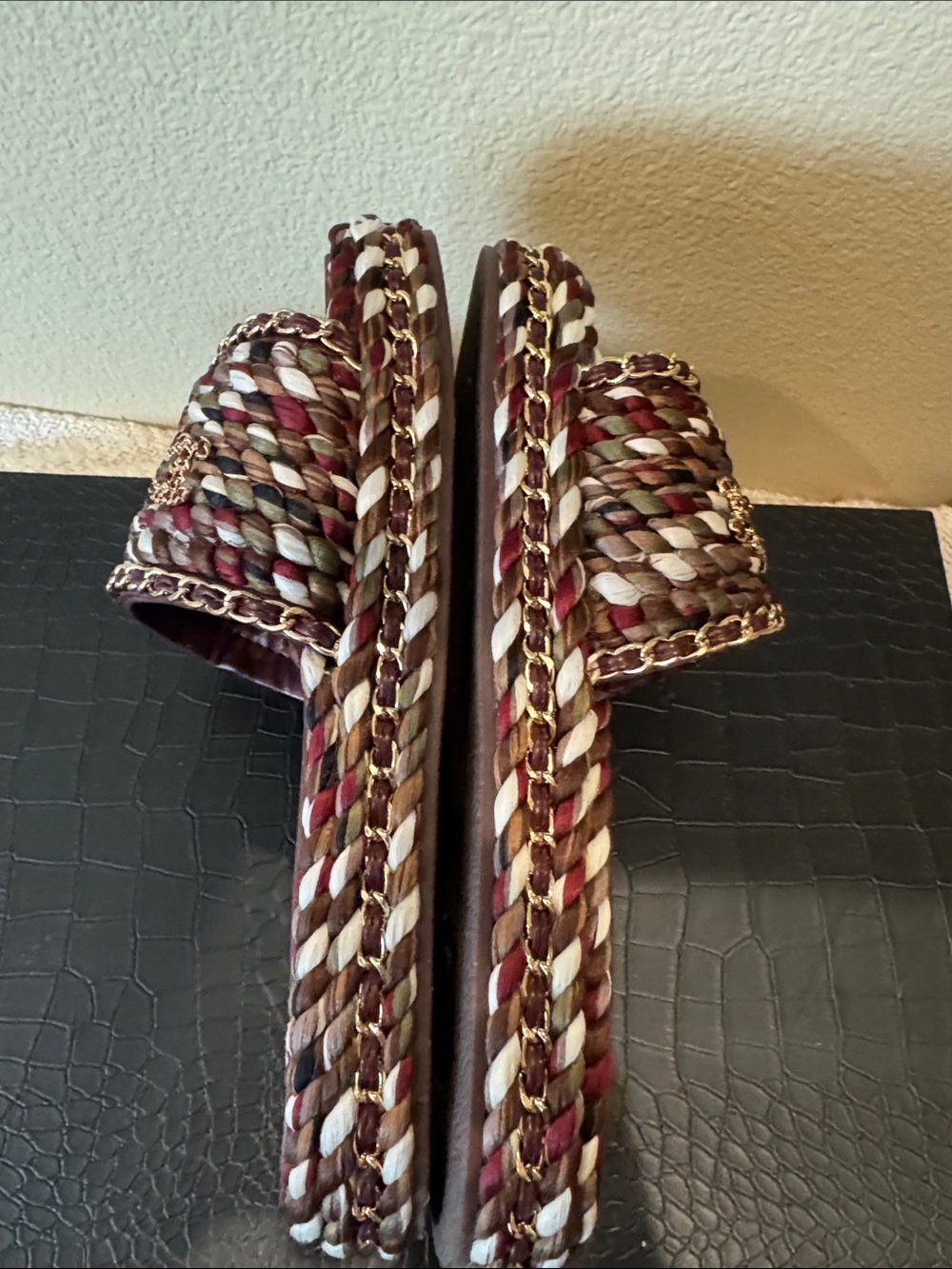 Chanel Braided Multi Colored Sandals - Picture 7 of 11